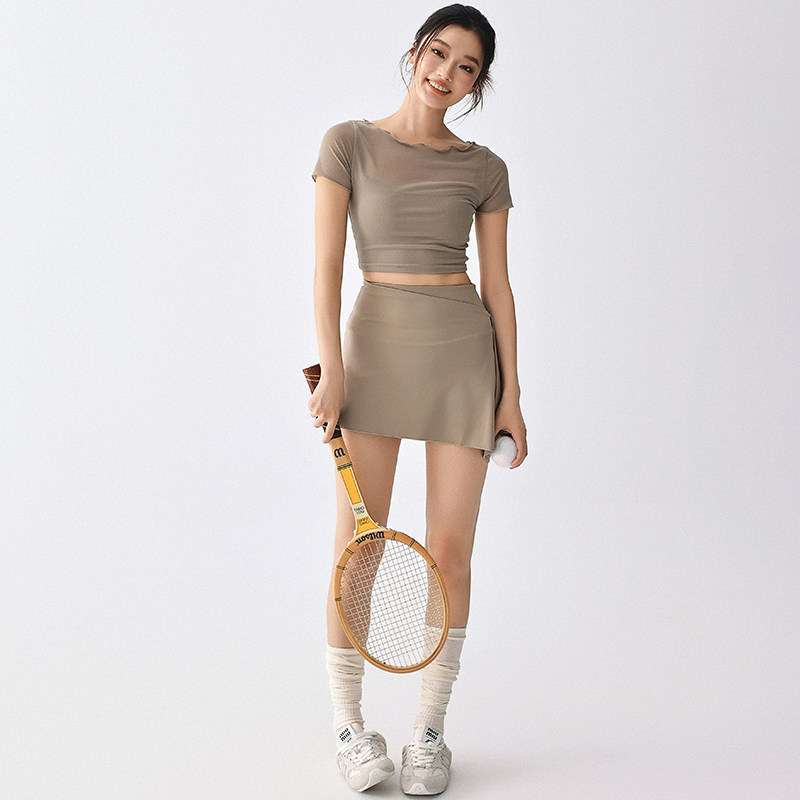 运动短裤女假两件新款速干跑步普拉提网球羽毛球瑜伽服宽松裙套装,淘宝优惠券,粉丝福利购,淘宝优惠卷