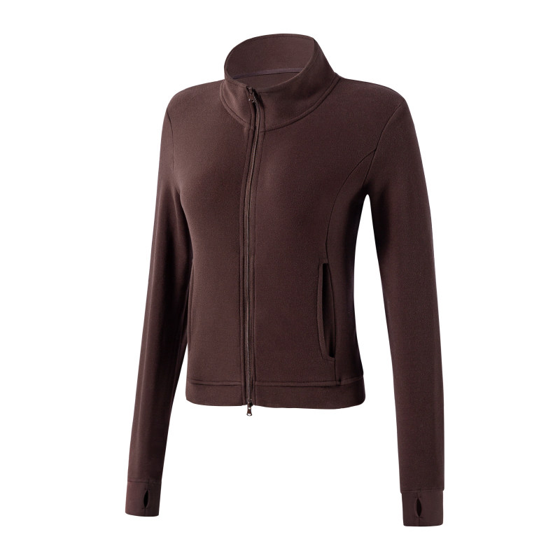 瑜伽外套女秋冬加绒高领运动长袖户外跑步防风保暖健身服上衣套装,淘宝优惠券,粉丝福利购,淘宝优惠卷