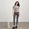 Quick-drying sports tops for women training fitness yoga short sleeves