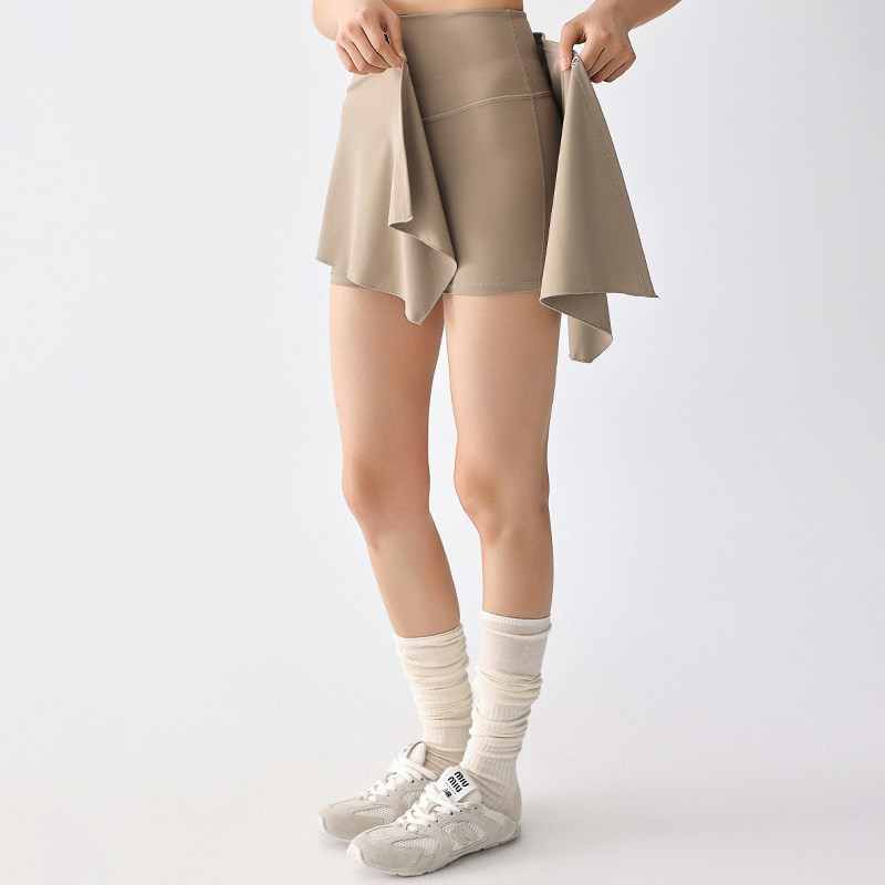 运动短裤女假两件新款速干跑步普拉提网球羽毛球瑜伽服宽松裙套装,淘宝优惠券,粉丝福利购,淘宝优惠卷