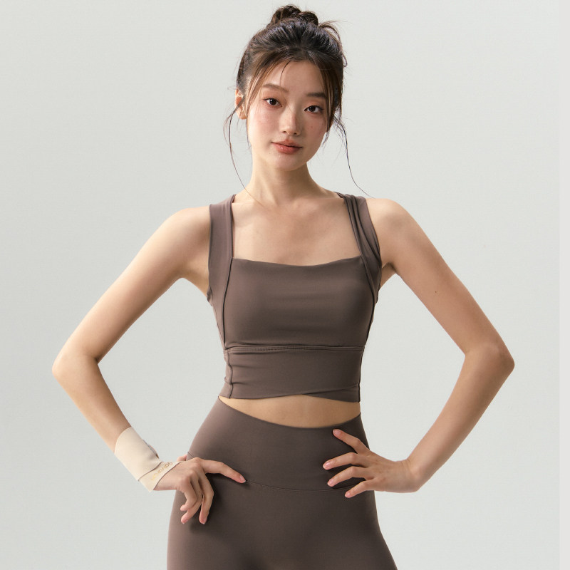 运动背心女防震美背瑜伽服文胸跑步内衣带胸垫网球健身服上衣套装,淘宝优惠券,粉丝福利购,淘宝优惠卷