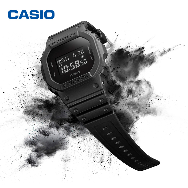 casio运动潮流男表DW-5600BB-1 卡西欧官方官网海外旗舰店G-SHOCK