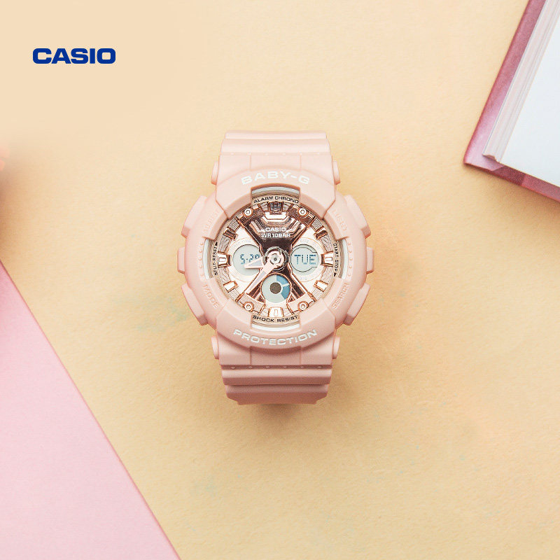卡西欧旗舰店BA-130运动电子手表女士官网官方BABY-G
