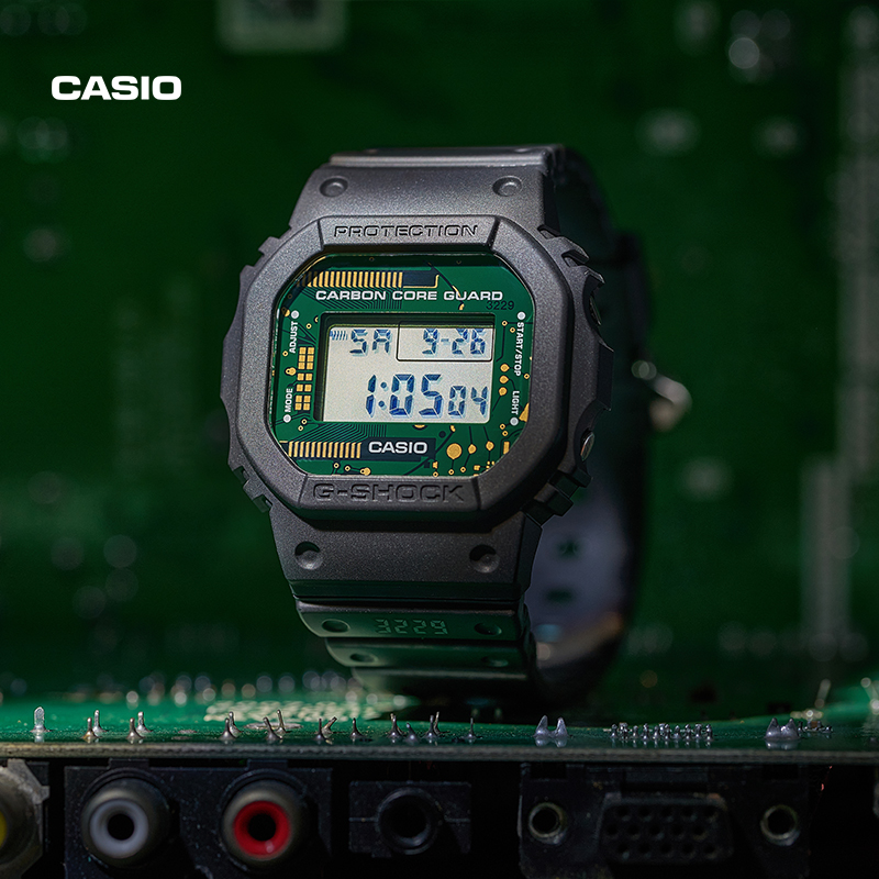 casio卡西欧旗舰店DWE-5600CC电子手表男士小方块官网 G-SHOCK - 图2