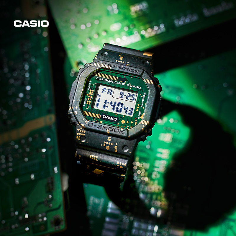 casio卡西欧旗舰店DWE-5600CC电子手表男士小方块官网 G-SHOCK - 图1