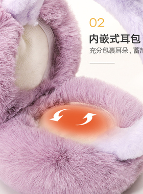 可折叠防寒保暖耳罩耳套仿兔毛