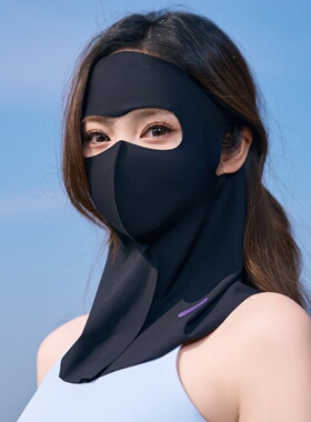 夏季冰丝防晒面罩女骑行护颈