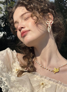 LaceMade 卢浮宫 小众巴洛克珍珠项链轻奢锁骨链饰品25年新款女夏