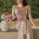 ກະຈົກ LaceMade Titian, ສີນ້ໍາຕານຝຣັ່ງທີ່ຫວານແລະໂລແມນຕິກແບບ lacebone bra ແລະຊຸດກະໂປງສໍາລັບແມ່ຍິງ summer