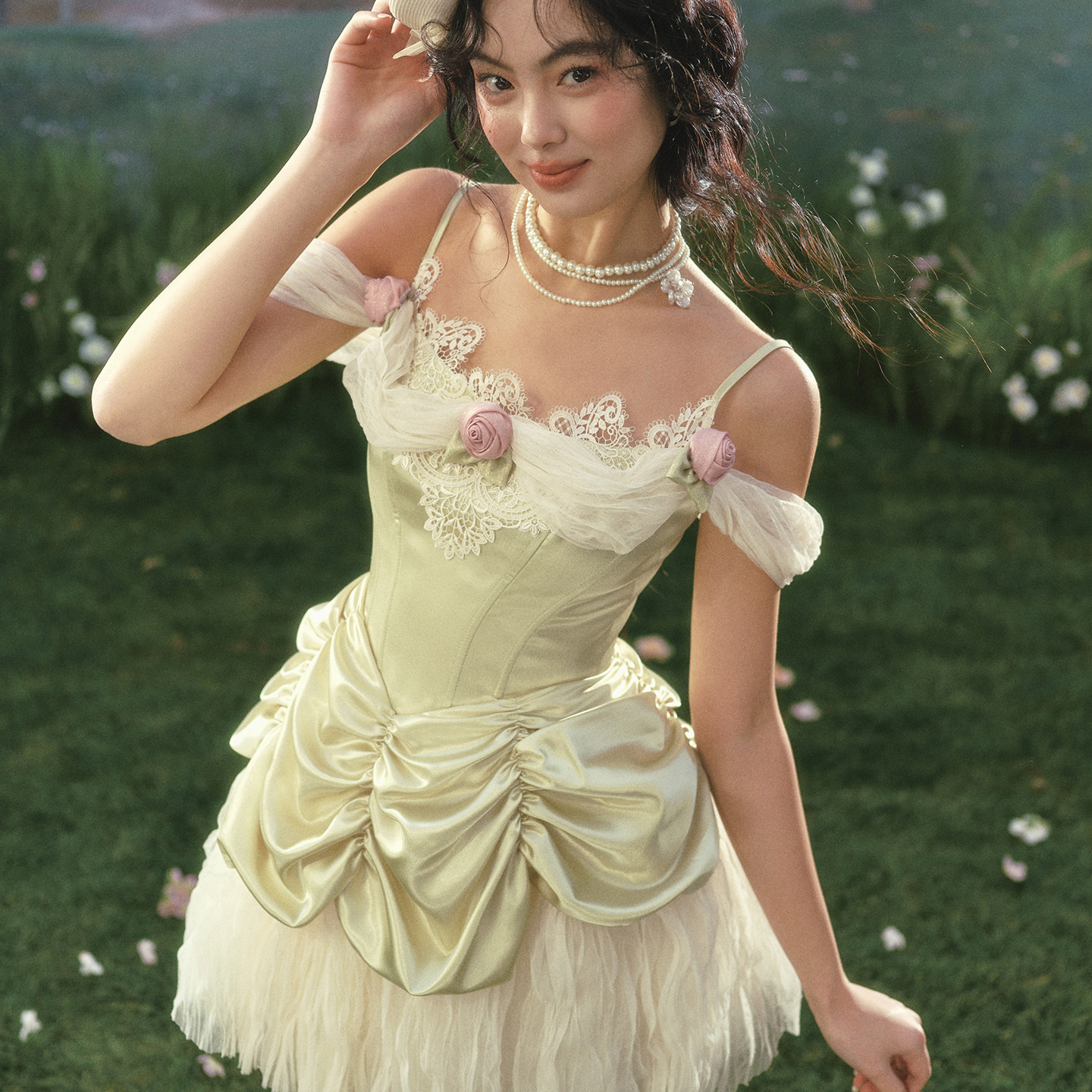 LaceMade 古董蛋糕 法式春日仙女风蓬蓬裙演出服鱼骨收腰生日裙,淘宝优惠券,粉丝福利购,淘宝优惠卷