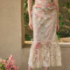 ກະຈົກ LaceMade Titian, ສີນ້ໍາຕານຝຣັ່ງທີ່ຫວານແລະໂລແມນຕິກແບບ lacebone bra ແລະຊຸດກະໂປງສໍາລັບແມ່ຍິງ summer