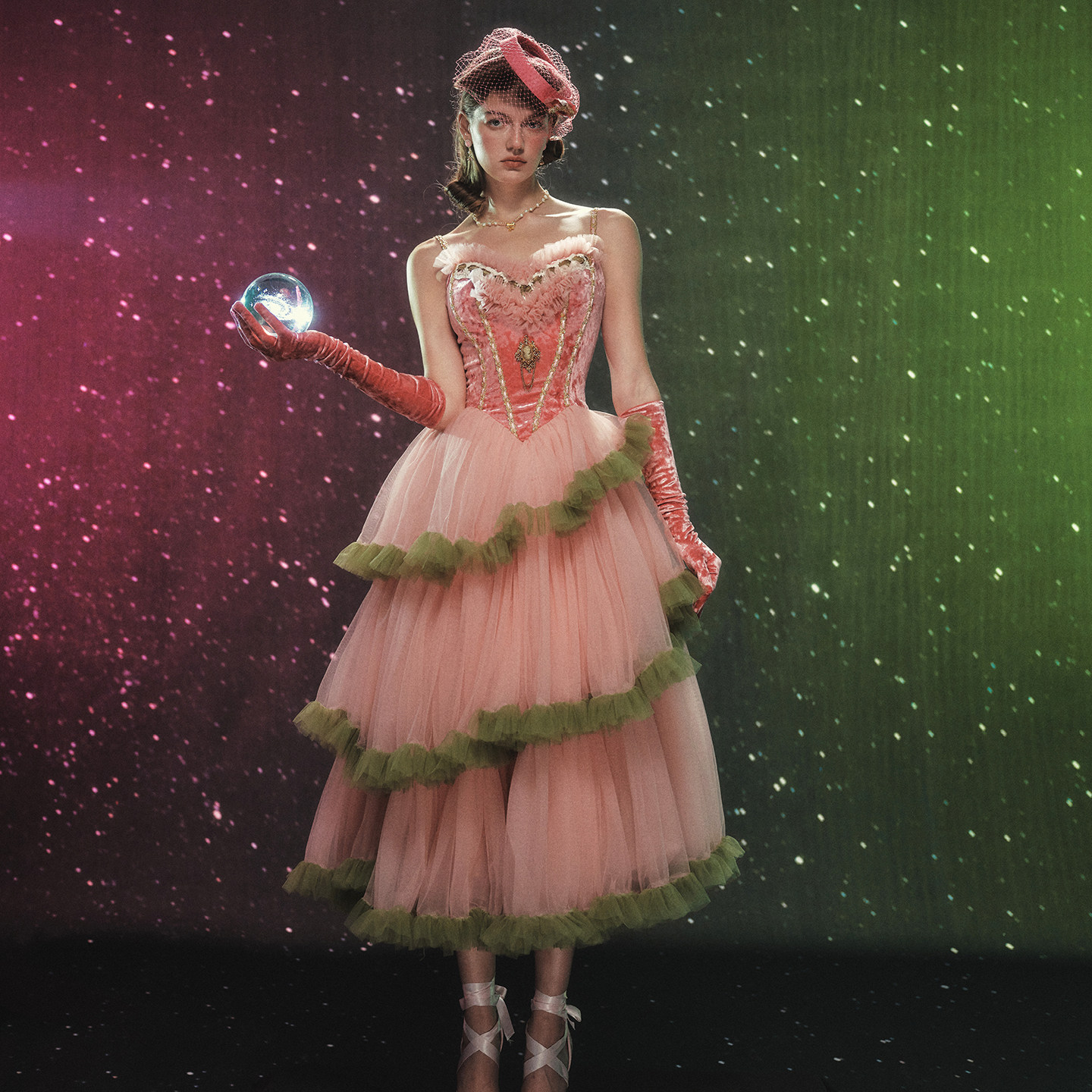 LaceMade 葡萄格琳达 法式设计感礼服重工蓬蓬裙鱼骨粉色连衣裙长,淘宝优惠券,粉丝福利购,淘宝优惠卷