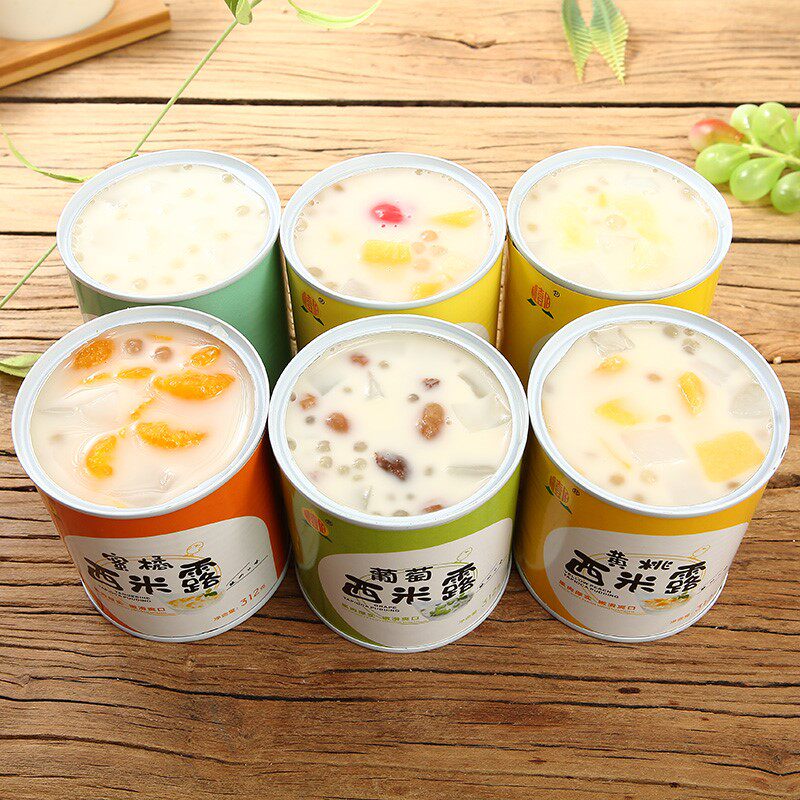 酸奶西米露6罐整箱零食甜品罐头 爱淘食品水果罐头