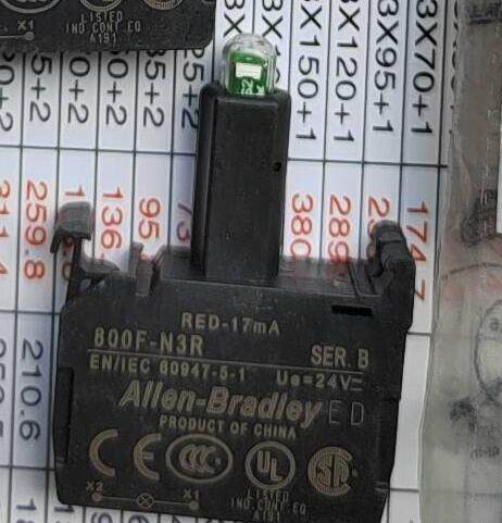 AB 罗克韦尔指示灯灯座 800F-N3G 800F-N3R 800F-N3B N3W N3Y 24V - 图1