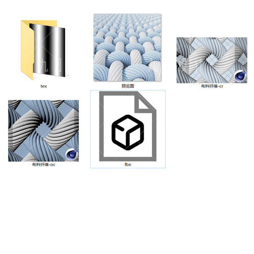 C4D布料纤维模型微观放大透气面料素材oc/cr渲染fbx格式 - 图1