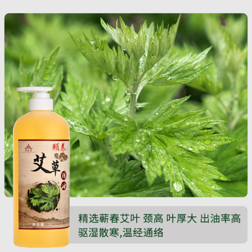 艾草按摩精油全身体通经络开背推背推拿刮痧艾灸油美容院专用大瓶 - 图0