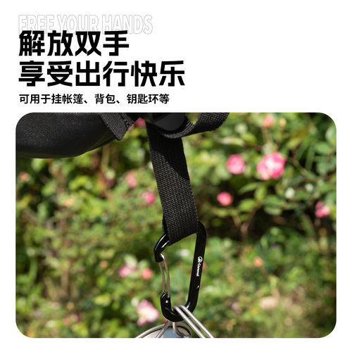 坎乐多功能登山扣挂钩快挂D型铝合金钥匙扣背包水瓶挂扣男安全扣 - 图1
