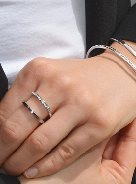 Calvin Klein/凯文克莱专柜正品描绘系列简约时尚男女情侣ck戒指