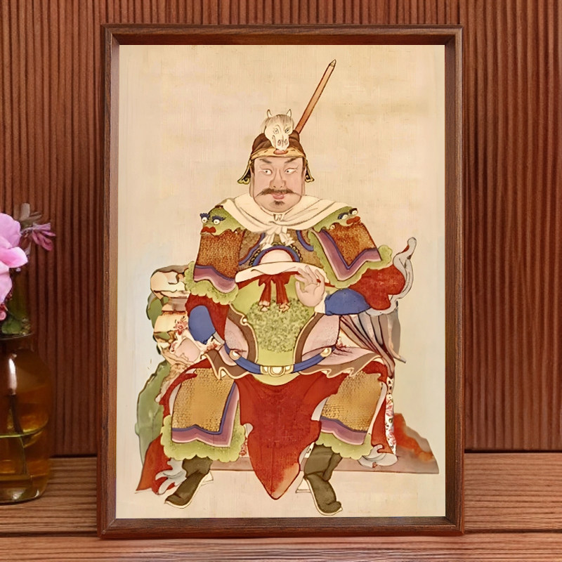 2026马年丙午太岁文哲大将军挂画像摆件去太岁60甲子值年星君摆台