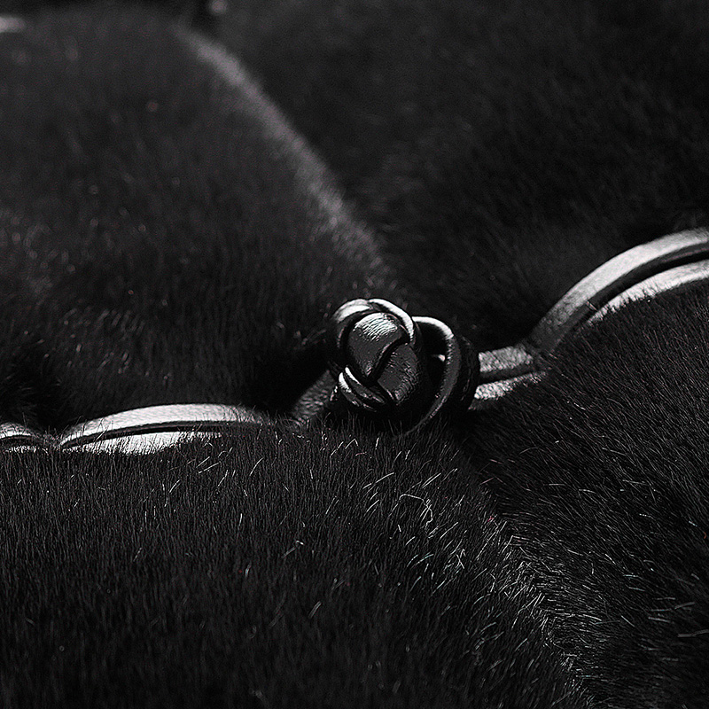 唐装男中老年人衣爸爸冬装水貂皮草 柒骆唐装