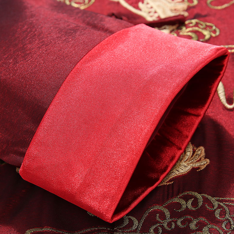 秋冬季情侣唐装男中老年结婚礼服 柒骆民族服装