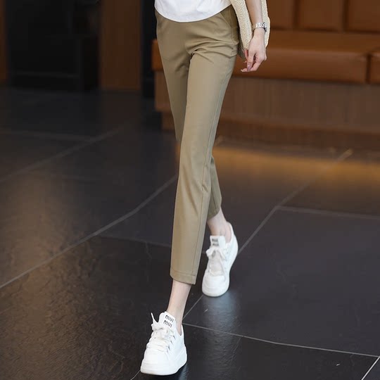 Four lengths and three colors small feet straight-leg casual pants