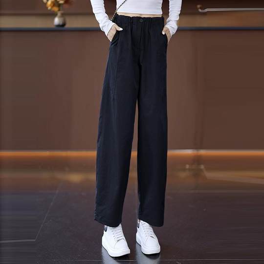 Winter velvet spring and autumn bud pants for women 2025 new style