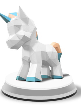 可爱小独角兽摆件落地手工工艺品