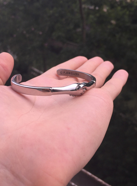 手环钛钢牵手手镯欧美风情侣