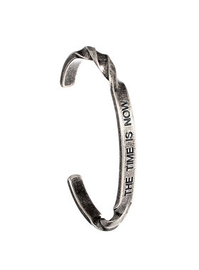 旋转刻字复古风钛钢乌斯情侣手镯