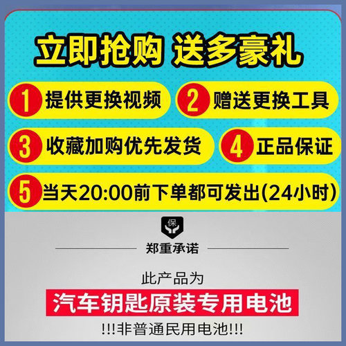 适用ZEEKR极氪001/009/007/X/7X汽车钥匙MIX遥控器CR3032纽扣电池 - 图1