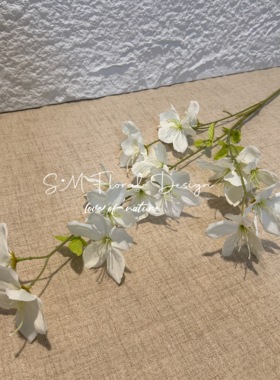 仿真长枝茉莉花 婚庆婚礼堂插花挑高背景装饰花厂家假花绢花