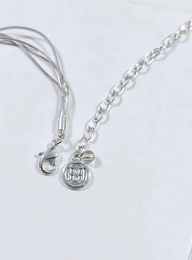 出口余量品牌logo铜链镀银蛇皮链纯手工四层多层短款锁骨链项链女