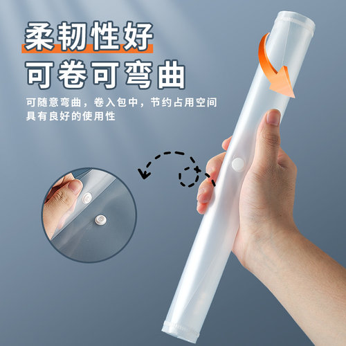 晨光文件袋透明A4文件夹纽扣袋高颜值按扣学生试卷资料票据收纳袋补习袋美术袋办公用品档案手提包加厚防水 - 图1