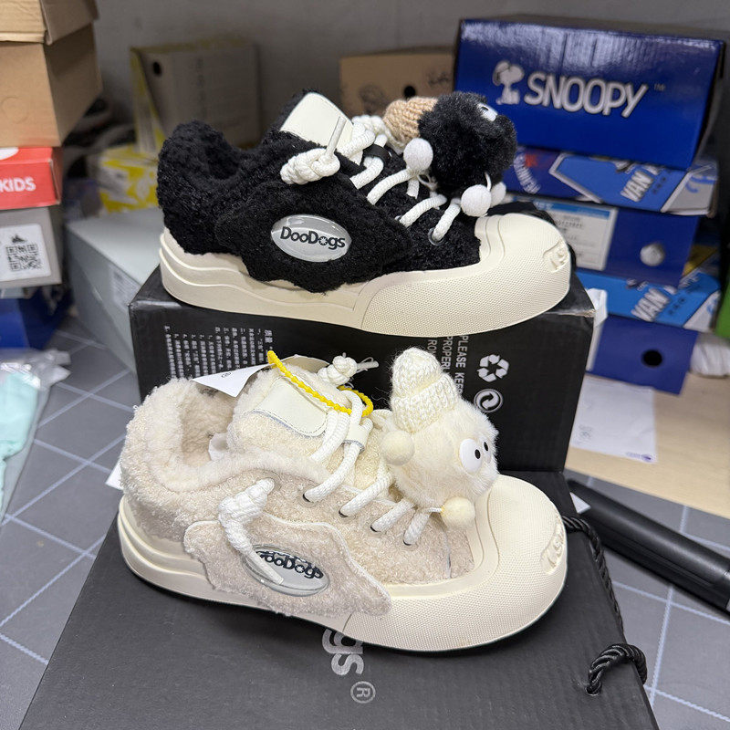 撤柜儿童秋冬二棉加绒保暖棉鞋男女童软底防滑丑萌运动板鞋毛毛鞋,淘宝优惠券,粉丝福利购,淘宝优惠卷