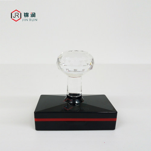 正宗印德美YH长方形光敏印章材料批发 水晶柄配免封边4mm蝴蝶垫 - 图0