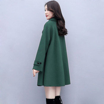 ເສື້ອຢືດ Cape Fashionable Spring and Autumn Women's 2024 New Loose Cashmere Coat Short Korean Style Thick Woolen Coat