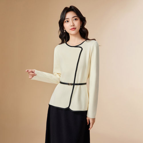 IEF/爱依服2025秋冬新款韩版成熟优雅气质通勤百搭毛织上下套裙 - 图2