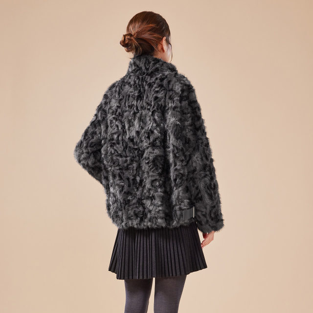 IEF/爱依服2025冬季新款美式潮酷辣妹气质休闲百搭豹纹毛绒外套