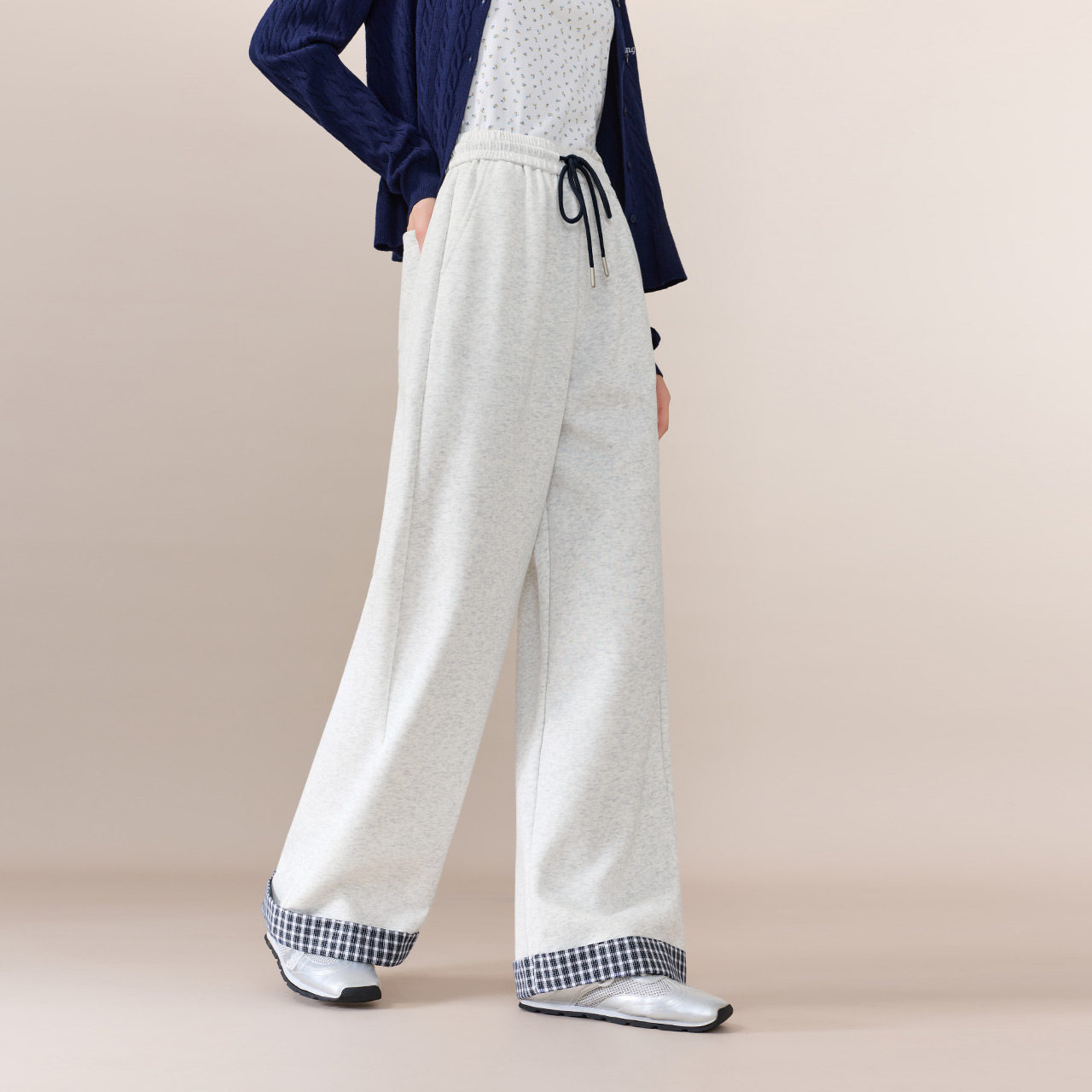 IEF/爱依服裤子2026春季新款韩版时尚休闲运动风宽松百搭阔腿裤,淘宝优惠券,粉丝福利购,淘宝优惠卷