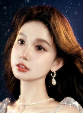 OUPS 白鹿异形褶皱珍珠耳环原创小众气质名媛轻奢巴洛克耳钉女