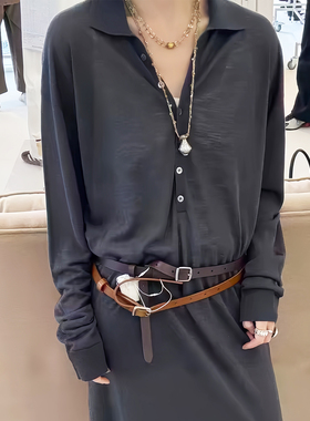 Picnique 多宝阁编绳串珠长项链小众复古风叠戴毛衣链女