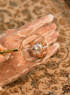 OUPS落日熔金珍珠戒指