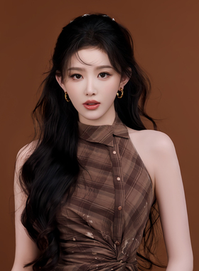 oups 乌鲁拉耳环秋冬简约金色经典C圈虎眼石小众耳钉女