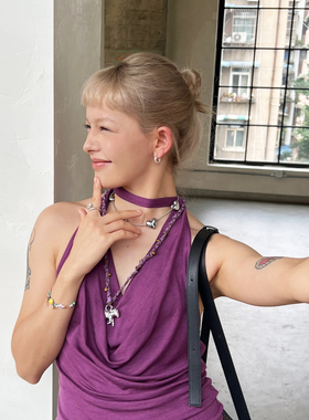 SWAHILL 斯瓦山丘Changa大斑马编绳项链小众度假风毛衣链女