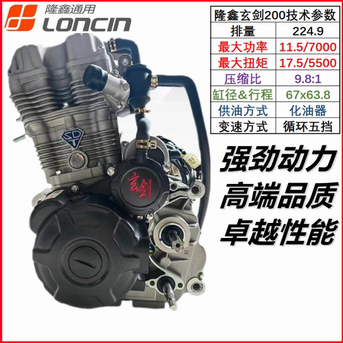 隆鑫玄剑原厂正品全新三轮摩托车发动机总成200 250 300 水冷包邮 - 图0