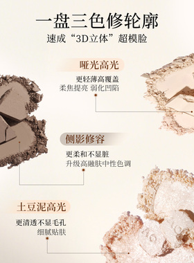 NOVO三色修容盘高光卧蚕眼影综合