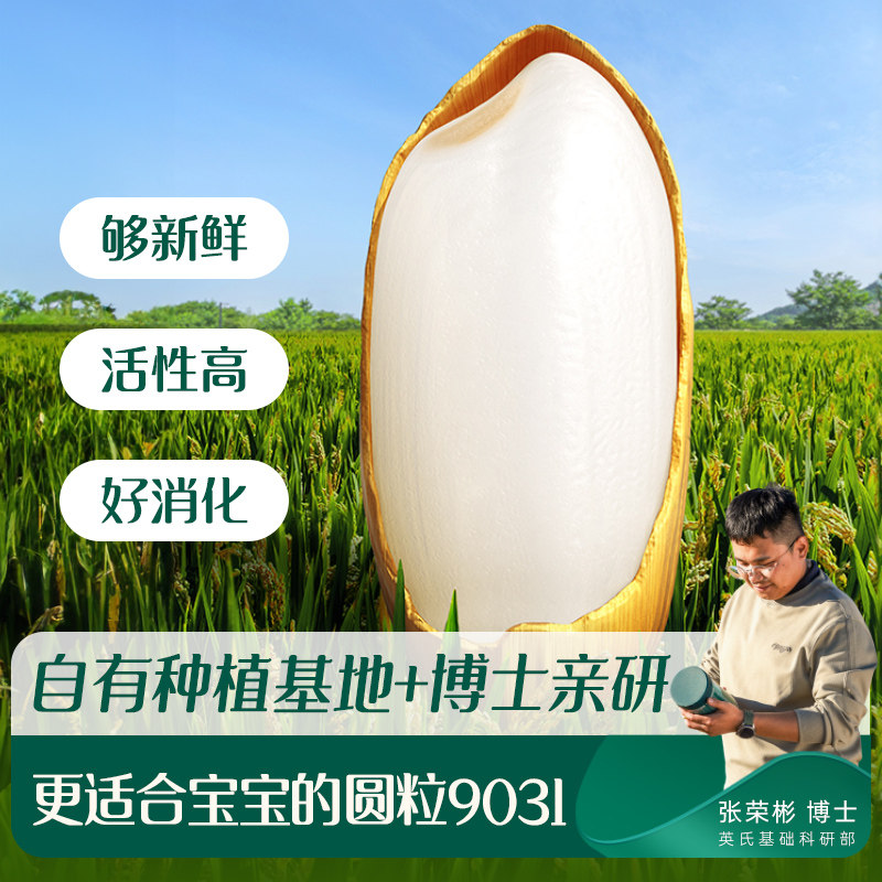 英氏维C加铁米粉 婴儿辅食宝宝营养高铁米粉米糊1阶 罐装原味258g