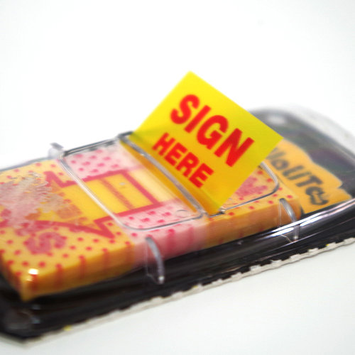 便利贴包邮 指示标签贴sign here指示贴 箭头贴SIGN HERE签名贴 - 图2