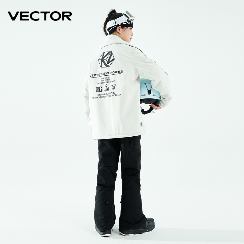 VECTOR新款滑雪服女保暖防水双面穿夹克分体滑雪服男套装全套装备-图2